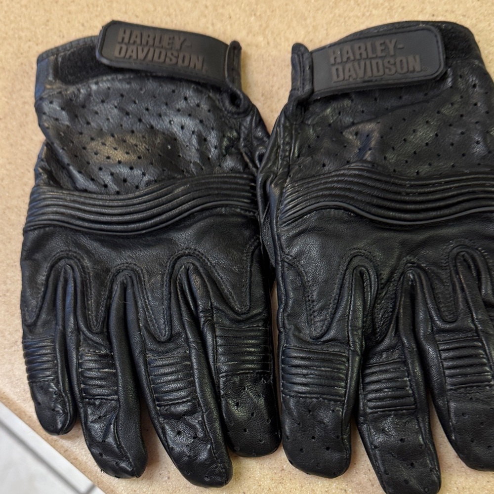 Harley-Davidson Perforated Black Riding Gloves